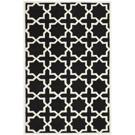 Safavieh Chatham Hand Tufted Square Rug- Black - Ivory- 7 x 7 ft. CHT732K-7SQ